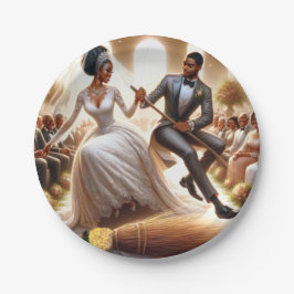 Prato De Papel Bliss de Papel Elegante para o Dia do Casamento