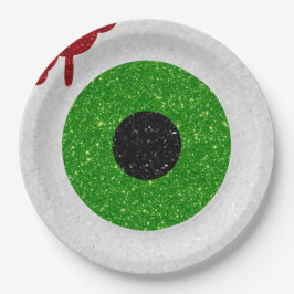 Prato De Papel Bloody Eyeball Glitter