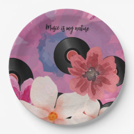 Prato De Papel Blossomas e Vinil