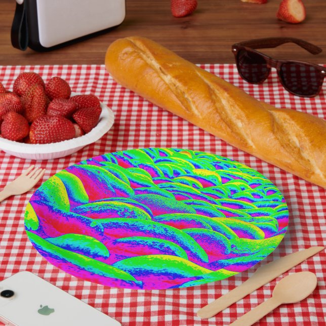 Prato De Papel Blue and Green Rockscape (Piquenique)