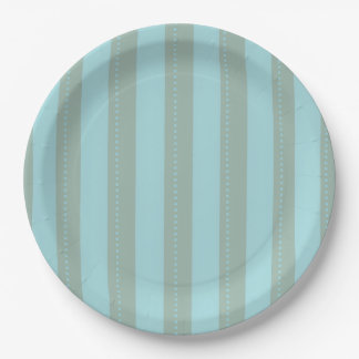 Prato De Papel blue and green stripped plates