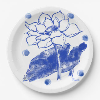 Prato De Papel blue and white　Japanese traditional　plate 紙皿 大