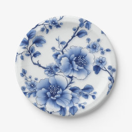 Prato De Papel Blue Bloom Serving Bowl