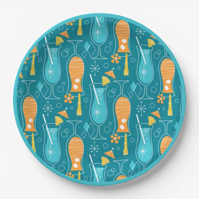 Prato De Papel Blue Hawaii and Tropical Itch (Frente)