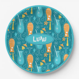 Prato De Papel Blue Hawaii and Tropical Itch