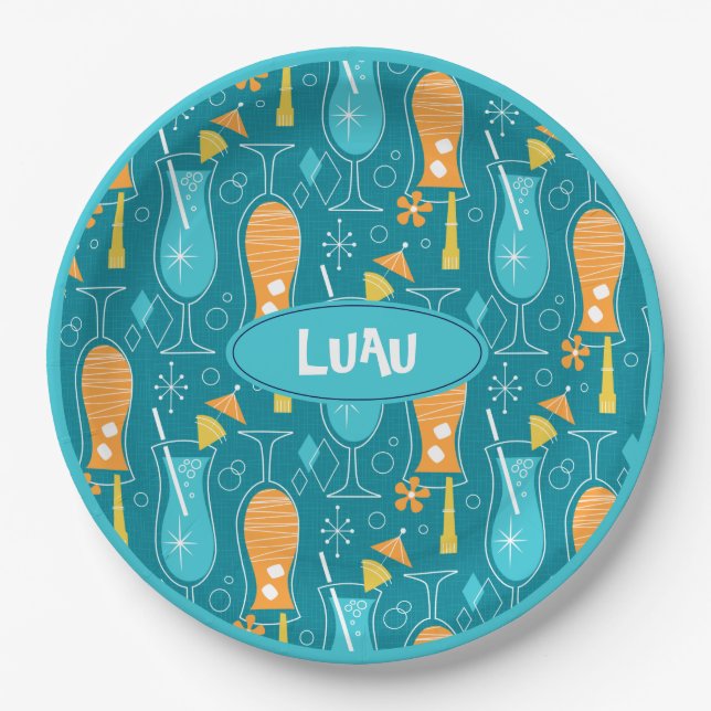 Prato De Papel Blue Hawaii and Tropical Itch (Frente)