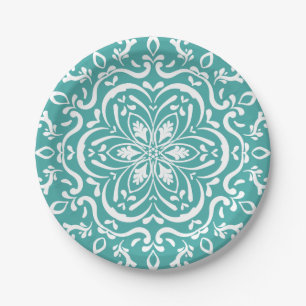 Prato De Papel Blue Spruce Mandala