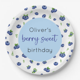 Prato De Papel Blueberry Birthday Berry Sweet