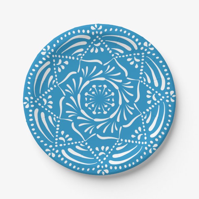 Prato De Papel Bluebird Mandala (Frente)
