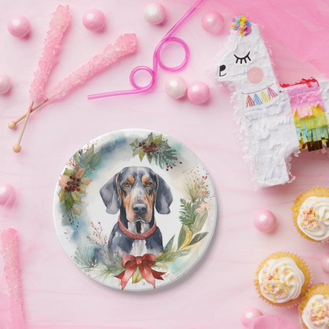 Prato De Papel Bluetick Coonhound Fúria Festiva Pup (Festa)