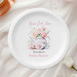 Prato De Papel Blush Floral Bridal Tea Party