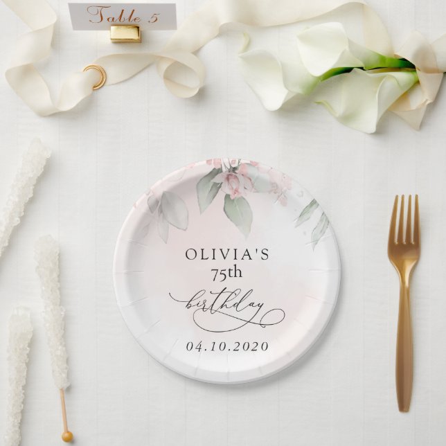 Prato De Papel Blush Flowers, Pink Flowers, Boho, Birthday (Casamento)