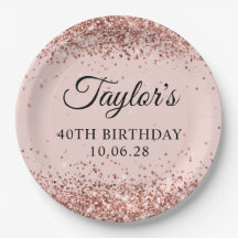 Blush Rosa Glitter para 40º Aniversário