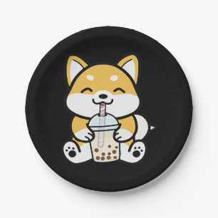 Prato De Papel Boba Corgi, Corgi Boba, Boba Shiba, Shiba, Corgi