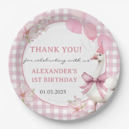 Prato De Papel Bobo Goose primeiro aniversario