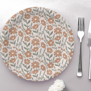Prato De Papel Boho Daisy Floral Flowers
