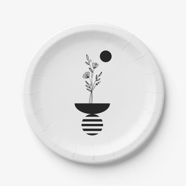 Prato De Papel Boho Elegant Flower (Frente)