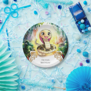Prato De Papel Boho Kids Cobra Birthday