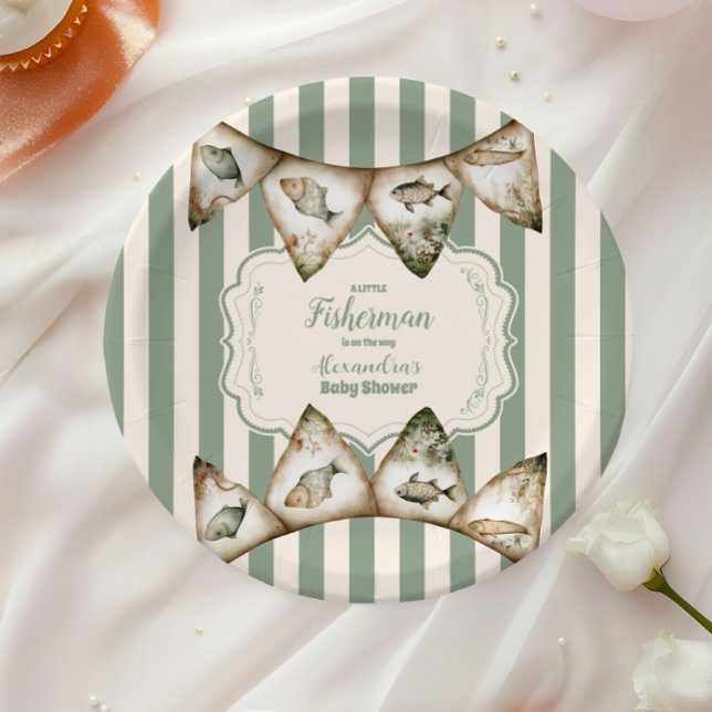 Prato De Papel Boho Little Fish Fisheries (Criador carregado)