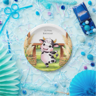 Prato De Papel Boho Magic Cow Birthday