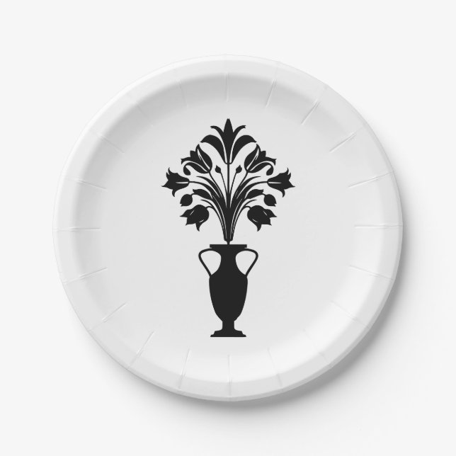 Prato De Papel Boho Mid Century Flower Pot (Frente)