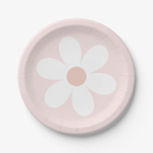 Prato de Papel Boho Retro Daisy