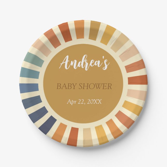 Prato De Papel Boho Sunshine Bohemian Chá 70 (Frente)