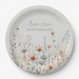 Prato De Papel Boho Wildflower