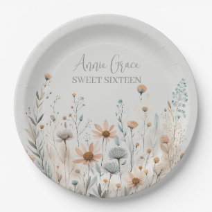 Prato De Papel Boho Wildflower