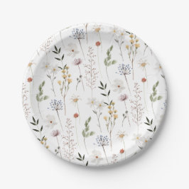 Prato De Papel Boho Wildflower Pattern