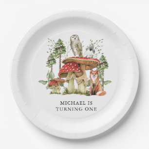 Prato De Papel Boi Primeiro Aniversário da Floresta Encantada