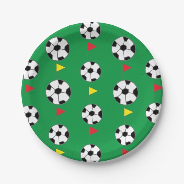 Prato De Papel Bola de futebol (Frente)