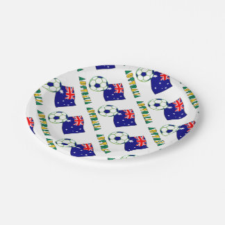 Prato De Papel Bola de Futebol Australiana e Bandeira em Mosaico