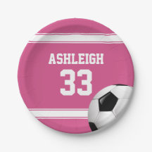 Bola de Futebol de Jersey, rosa e branca