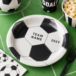 Prato de Papel Bola de Futebol | Placas de Festa d