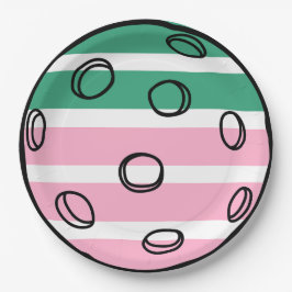 Prato De Papel Bola de Pickleball Retroativa Apenas Aniversário