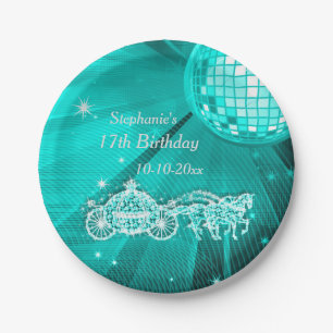 Prato De Papel Bola do disco, princesa Treinamento & aniversário