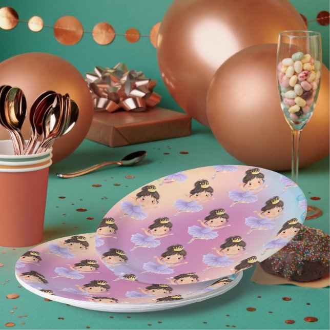 Prato De Papel Bola Princesa Roxa (Múltiplo)
