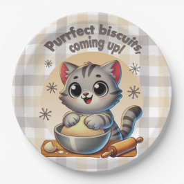 Prato De Papel "Bolachas Puras, a subir" Gato de Conhecimento