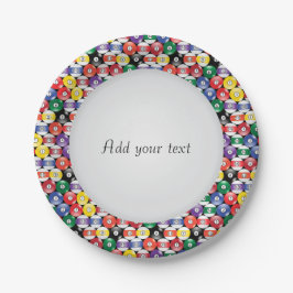 Prato De Papel Bolas Coloridas de Piscina Billiard