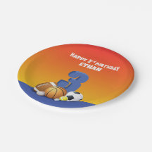 Bolas de aniversário de 3 anos de Esportes de Meni