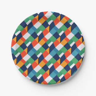 Prato De Papel Bold Multicolour Geometric Abstract
