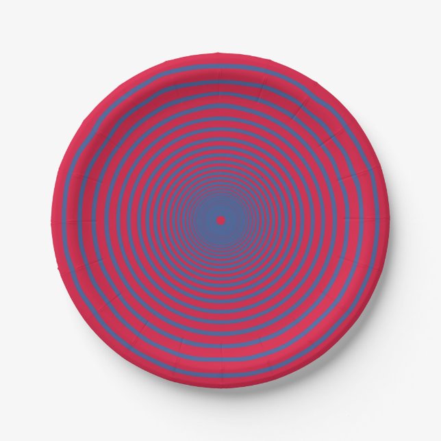 Prato De Papel Bold Spiral Party Plate – Customizable (Frente)