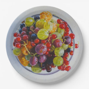 Prato De Papel Boliche de Berries - Vida Fruta Estática Hiperreal