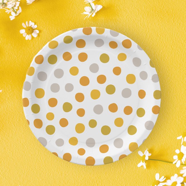 Prato De Papel Bolinhas de papel de cor amarela (Criador carregado)