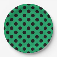 Bolinhas pretas em verde fresco