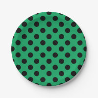 Bolinhas pretas em verde fresco