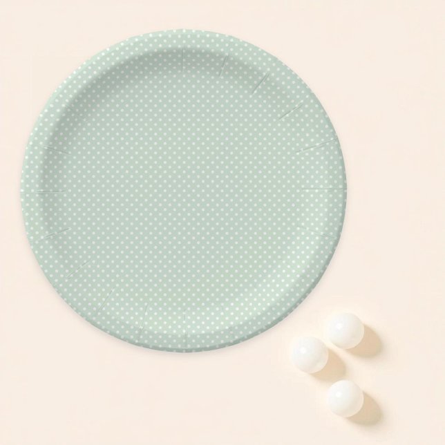 Prato De Papel Bolinhas Verde Simples (Criador carregado)