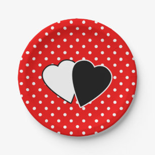 Prato De Papel bolinhas Vermelha