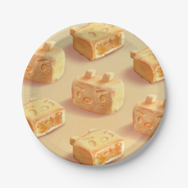 Prato De Papel Bolo de abacaxi (Frente)